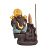 Green Céramique Ganesha Waterfall Flow Encens Burner Production Fournisseur