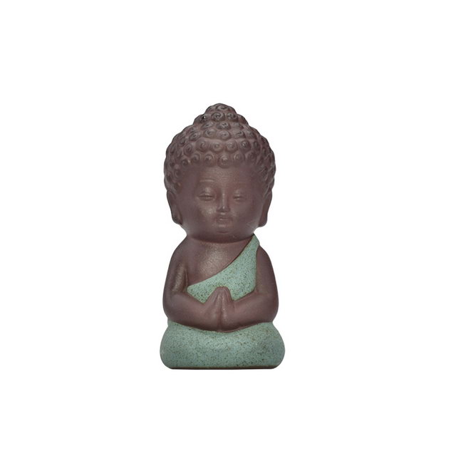 Cadeau promotionnel décor à la maison cadeau de mariage couleur différente choisir Guanyin Figurine bouddha en céramique petite Statue de moine