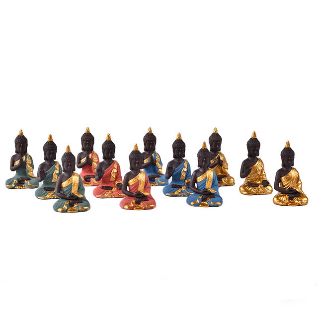 Or entier décor à la maison cadeau de mariage couleur différente choisir Figurine Guanyin Statue de Bouddha en céramique dorée