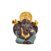 Fourniture de mariage Décor à la maison Cadeau de mariage Couleur différente Choisissez la Statue de Ganesha en céramique dorée