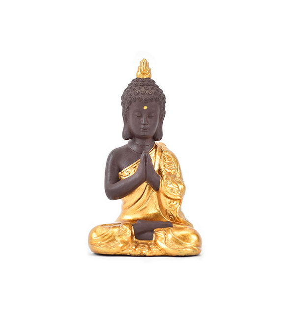 Or entier décor à la maison cadeau de mariage couleur différente choisir Figurine Guanyin Statue de Bouddha en céramique dorée