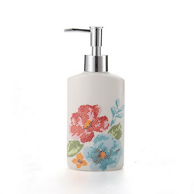 Ensemble de conception de fleurs populaires cinq hôtels à usage familial salle de bains accessoire de salle de bain sanitaire accessoires de salle de bain en céramique